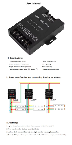DC5V-24V 30A Led Controller Signal Amplifier For 5050 3528 RGB Led Strip Lights - Picture 13 of 13