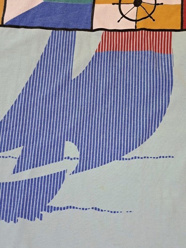 Vintage 80er Jahre Segelboot Seeflagge Textildrucke Destin Florida fettes Shirt - Bild 8 von 8