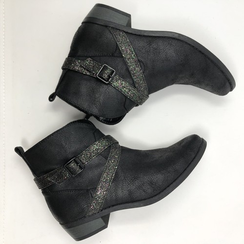 Stivaletti Arizona bambina fibbia taglia 4M "Belina" nero scintillante - Foto 9 di 12
