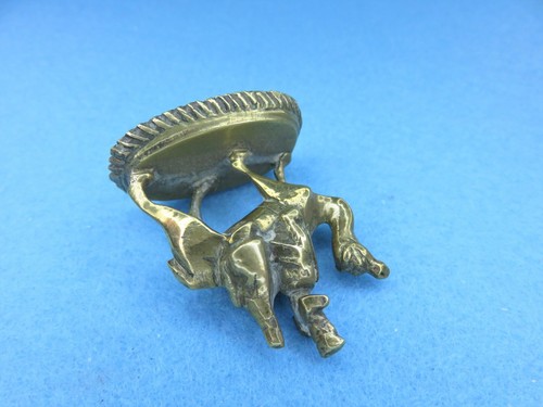 Vintage Asian Brass Camel with 2 Riders on Oval Base - Picture 17 of 20