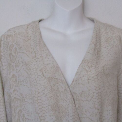 Cloth & Stone Romper Small Beige Linen Tencel Snake Print Coastal Beach Vacation - Picture 2 of 13