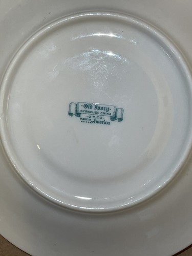 (4) Syracuse China Old Ivory Rose Marie Footed Cup & Saucer 8oz Floral & Scrolls - Picture 7 of 9