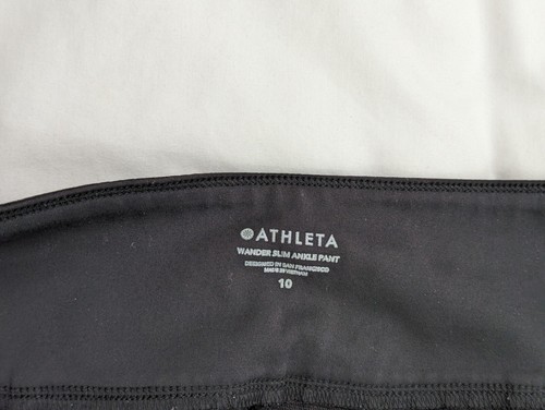 Athleta Wander Slim Ankle Pant Size 10 Black - Picture 4 of 7