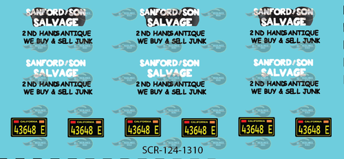 1/24 "Sanford and Son - Old Truck Door Emblems" Decal  SCR-124-1310 - Picture 2 of 4