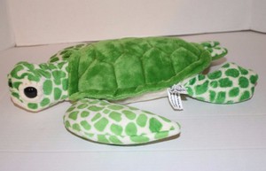 green stuffed turtle