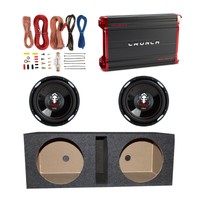 Crunch 1800w Amplifier + 12 2300w Subwoofer (2 Pack) + Enclosure Box + Wiring on sale Crunch 1800w Amplifier + 12 2300w Subwoofer (2 Pack) + Enclosure Box + Wiring on sale