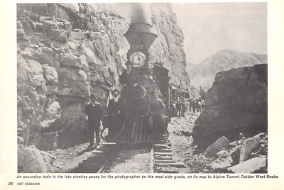 Late 1890s Excursion Train Heading For Alpine Tunnel From West Vtg Mag Excerpt