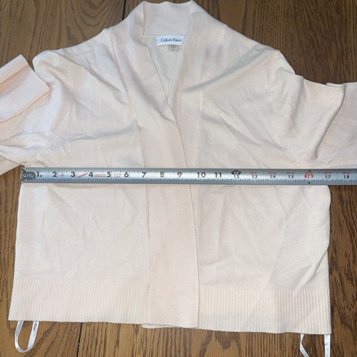 CALVIN KLEIN SWEATER / Short Cropped / Peach / Medium/ Open Front New With Tags! - Bild 4 von 10