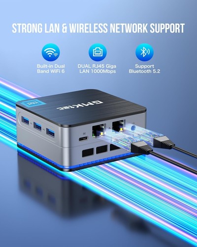 GMKtec Mini PC G2 PLUS Intel N150(Turbo 3.6GHz) 12GB DDR5 256GB SSD Dual LAN - Bild 4 von 9