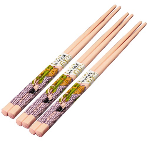 3 pares de palillos de geisha japonesa de madera bento color rosa nuevo - Imagen 5 de 6