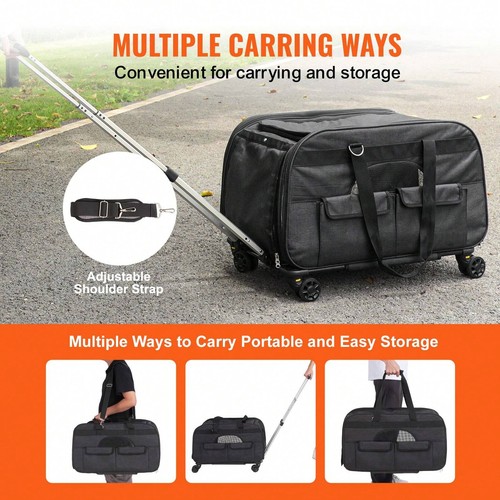 SKYSHALO Wheeled Pet Carrier Airline Certified Rolling Pet Carrier. - Picture 25 of 29