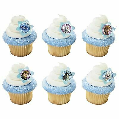 Anillos de cupcakes de 12 cuentas de Disney's Frozen para lugar de cumpleaños, surtidos - Imagen 1 de 1