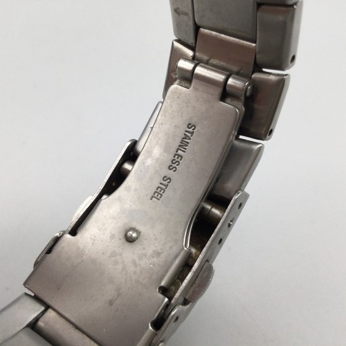 Relic Wet Watch Men 41mm Silver Gold Two Tone Day Date New Battery 7.25" - Picture 9 of 14