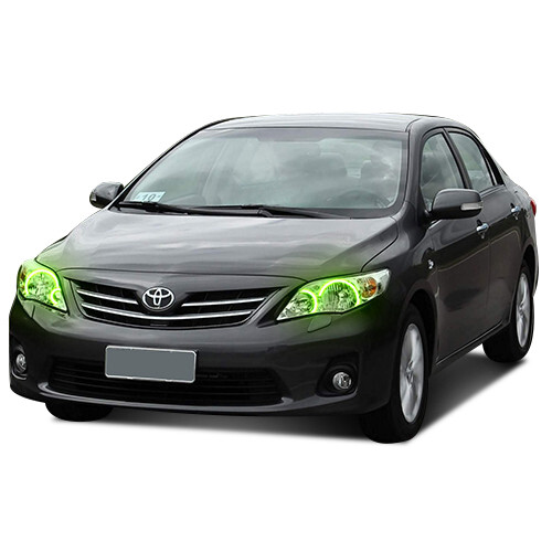 RGB Multi Color Changing LED Halo kit for 2011-2013 Toyota Corolla Headlights - Bild 3 von 5