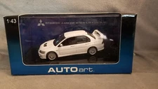 AUTOart  1:43 White Mitsubishi Lancer EVO VII, 57162