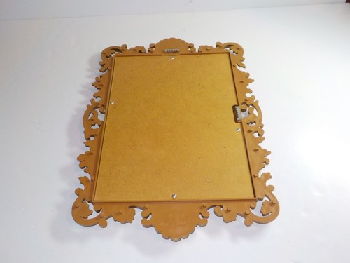Espejo de pared Homco 1988 adornado Hollywood Regency tono dorado de colección 20" 2151 - Imagen 9 de 11