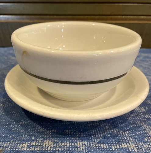 Vintage "The Krystal" Hamburger Chili Schüssel & Untertasse Restaurant Geschirr Shenango - Bild 7 von 17