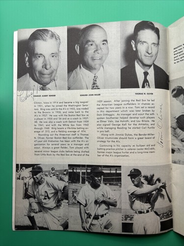 1951 Philadelphia Athletics Program Signed Chief Bender, Connie Mack, + 14 Autos - Picture 1 of 12