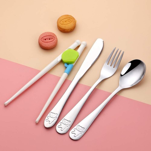 Kids Silverware Stainless Steel Children Flatware Set Toddler Utensils Set of... - Picture 4 of 9