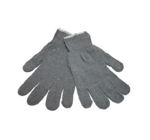 1 paire de gants d'hiver en tricot femme gris/gris coton - Taille Large - Photo 1 sur 1