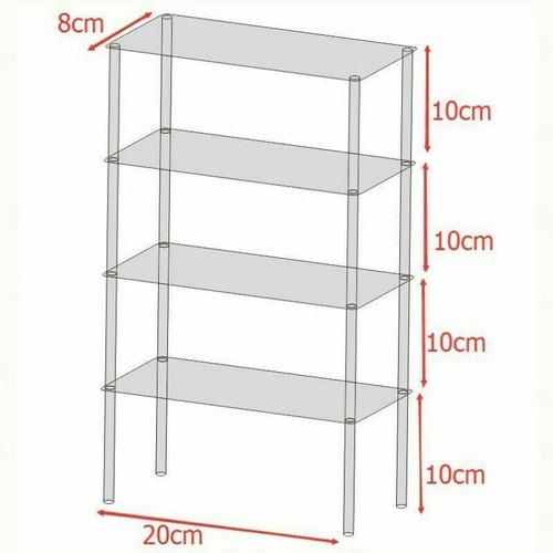 Acrylic Display Shelf Stand Counter Retail Riser Action Figure Cosmetics Plinth - Zdjęcie 15 z 19