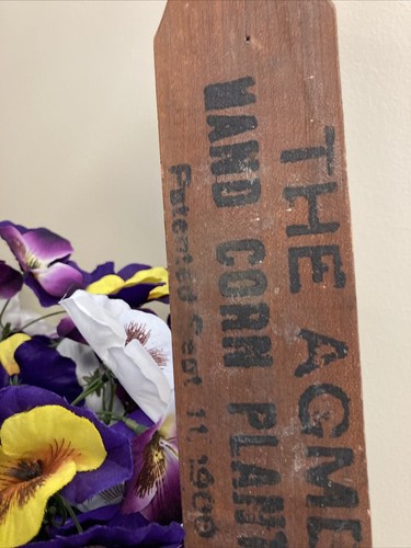 Antique Acme Hand Corn Seed Planter Seeder  Wooden Farm Tool Patent Sept 11 1900 - Picture 5 of 24