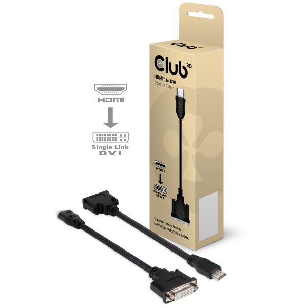 CLUB3D ADATTATORE PASSIVO HDMI MALE TO DVI-D FEMALE