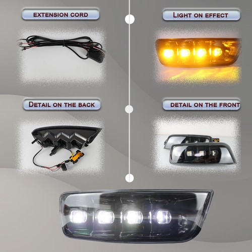 Luces LED delanteras de circulación diurna luz intermitente antiniebla para Toyota 4Runner 2003-05 - Imagen 5 de 18