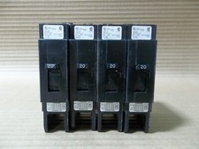 NEW LOT OF 4 Challenger CH CH1020 GHB1020 1 Pole 20 Amp 277V Circuit Breaker NTO