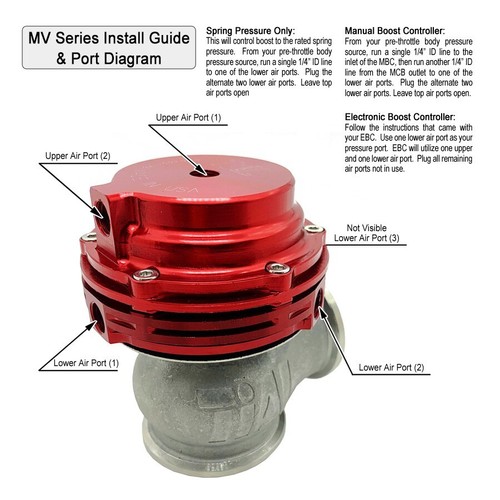 TiAL Style MVS Series 38 mm Wastegate externo ROJO 22 PSI - ENVÍO RÁPIDO A EE. UU. - Imagen 10 de 10
