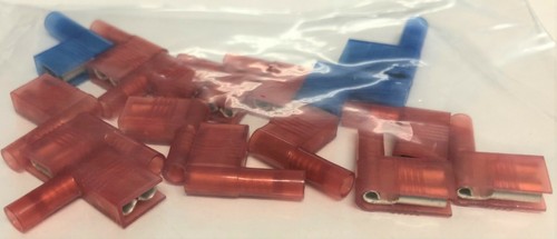 18 insulated flag terminal lot red blue  # 12393 - Picture 4 of 5