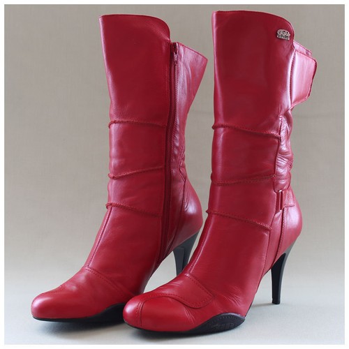 Buffalo Stiefel High Heels Lederstiefel Bikerstiefel Motorradstiefel (2498) - Bild 6 von 6