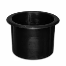 1 Black Plastic Cup Holders Boat RV Car Truck Inserts Universal Size Drop in
