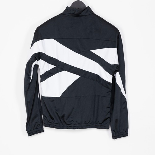 Reebok Men Identity Vector Zip Front Track Jacket Black/ White Size 2XL - Picture 3 of 5