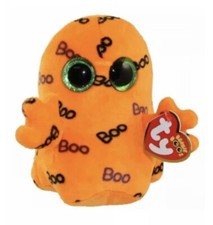 Ty Beanie Boos Halloween Ghoulie Plush 8" Orange Ghost Oct 8 w/ Tag |