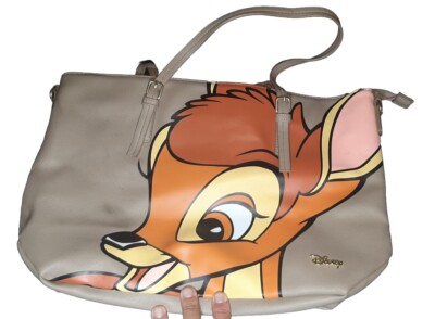 Disney Bambi Women Hand Follow Leather Faux Leather Cartoon Anime Bag