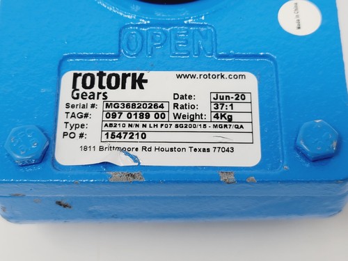 Rotork AB 210 N Vierteldrehgetriebe kontinuierlich getaucht korrosiv - Bild 10 von 12