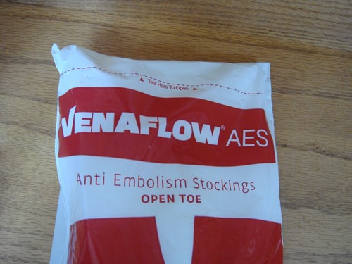 Venaflow AES Anti Embolism Stockings Open Toe White Thigh Short XL 3 Pair - Picture 4 of 11