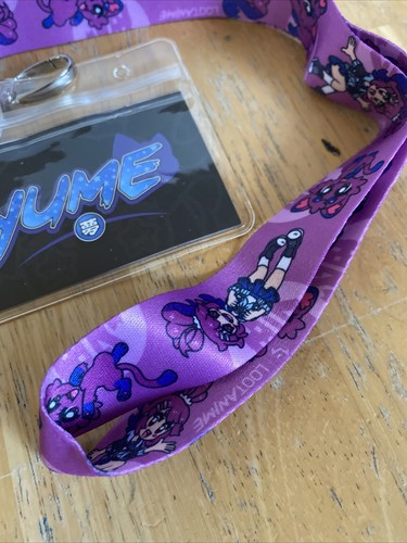 Yume Lanyard Loot Crate Anime Purple Silky Soft - Picture 3 of 5
