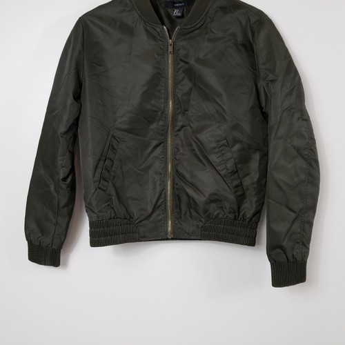 Forever 21 Bomber Jacket Womens Small S Green Full Zip Casual Windbreaker  - Picture 7 of 12