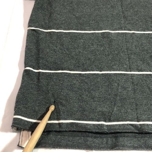 Polo American Eagle uomo M a righe logo ricamato nautico grunge grigio - Foto 6 di 10