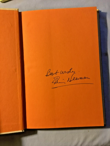 RARE SIGNED 1ST EDITION! A Civil Tongue by Edwin Newman A FINE HC BOOK W/JACKET! - Picture 2 of 3