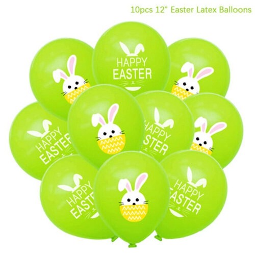 10Pcs Kids Birthday Rabbit Latex Balloons Happy Easter Party Decoration - Picture 20 of 20