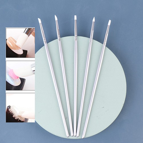 5pcs Nail Art Silicone Point Nail Carving Pen Dotting Tools Sculpture Pen Cra-mx - Bild 2 von 12