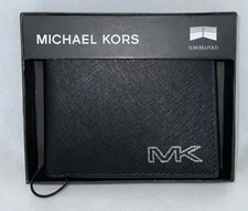 Michael Kors Men’s Black Andy Slim Billfold Wallet MSRP $98