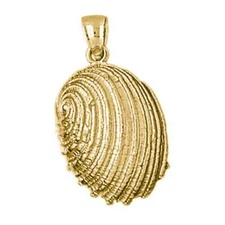 New 14k Gold Seashell Pendant