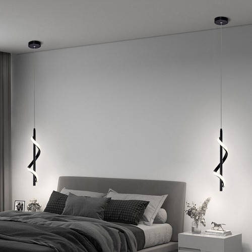 Minimalist Spiral Pendant Lamp Spiral Hanging Lamps for Living Room Dining Room - Picture 12 of 21