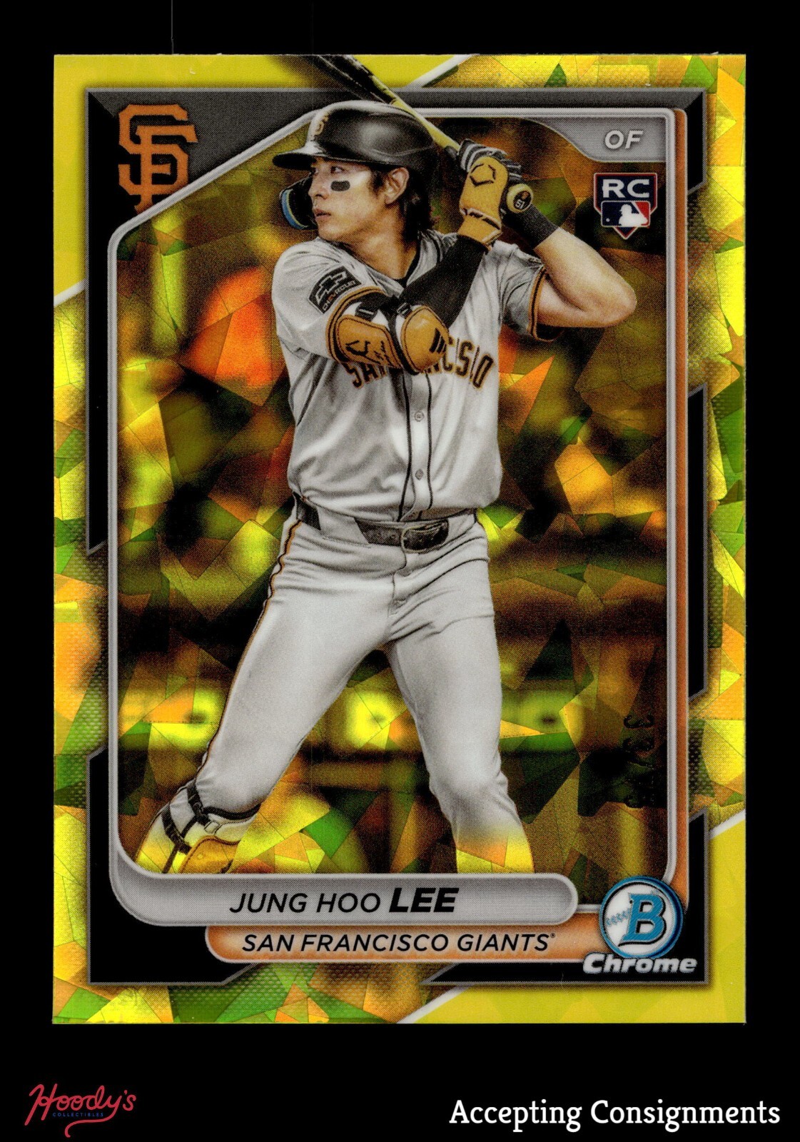 2024 Bowman Chrome Sapphire Yellow Refractor #67 Jung Hoo Lee 33/75 ROOKIE RC