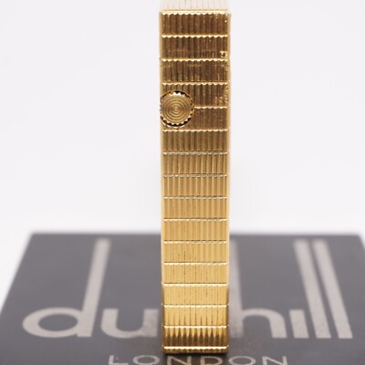 Rare Dunhill Lighter Gold Windowpane Pattern-Ultrasonically