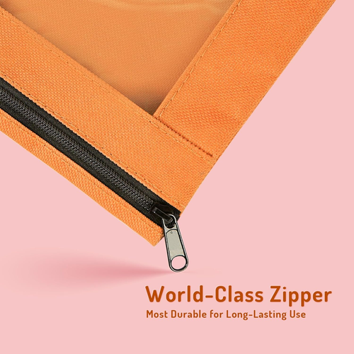 Zippered Pencil Pouches, Premium Heavy-Duty Zippers, Aesthetic 3 Ring Pencil Cas - Picture 2 of 8